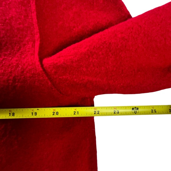 Coldwater Creek Red Wool Blend Stand Collar Jacket L Classic - Picture 3 of 14